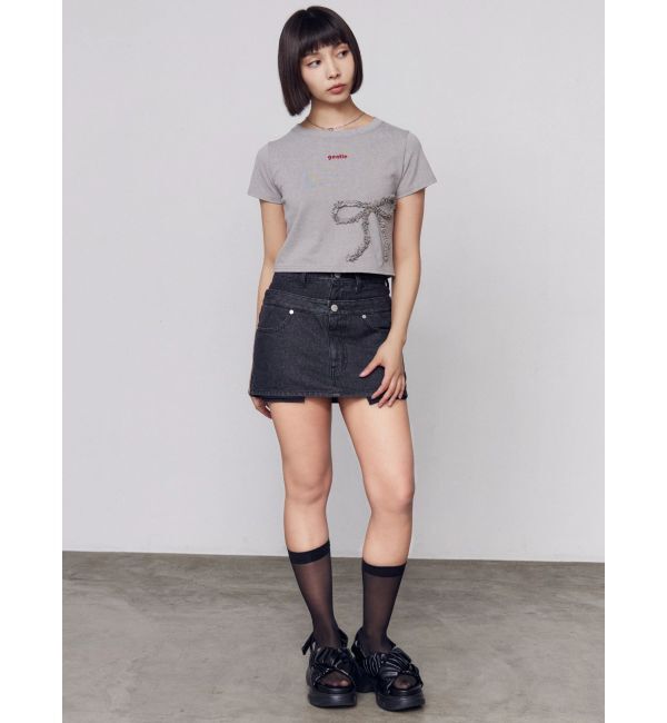EMODA「フリルパッチミニマルTシャツ」|Tシャツ・カットソー|