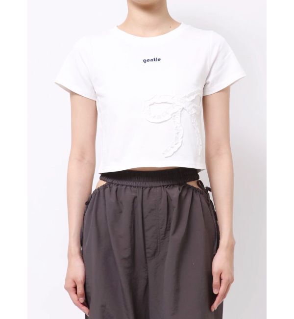 EMODA「フリルパッチミニマルTシャツ」|Tシャツ・カットソー|