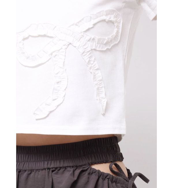 EMODA「フリルパッチミニマルTシャツ」|Tシャツ・カットソー|