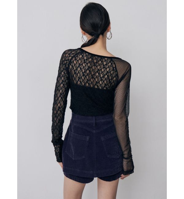 MURUA「パッチワークレーストップス」|Tシャツ・カットソー|