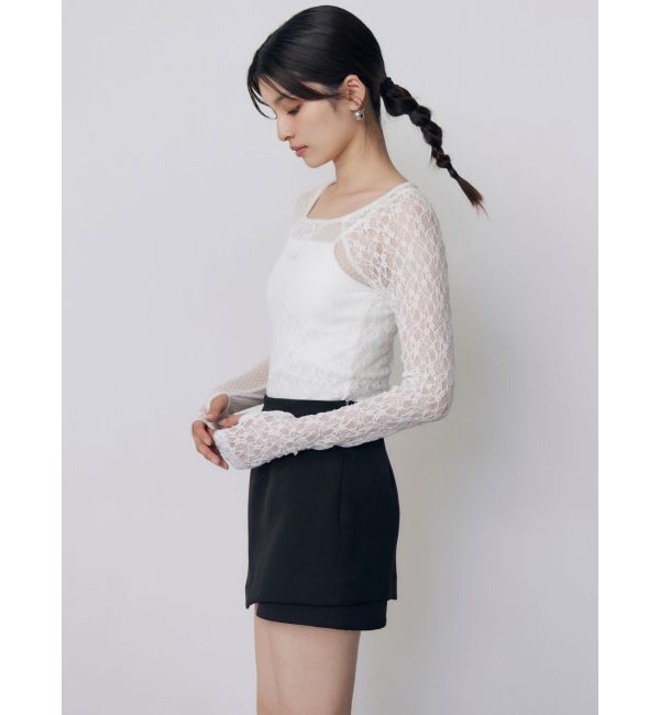 MURUA「パッチワークレーストップス」|Tシャツ・カットソー|