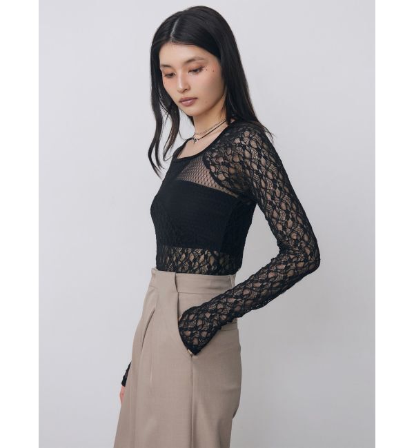 MURUA「パッチワークレーストップス」|Tシャツ・カットソー|
