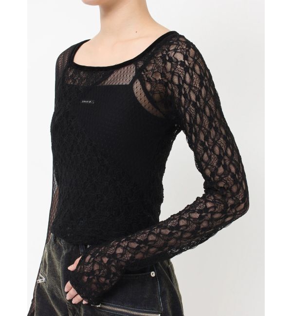 MURUA「パッチワークレーストップス」|Tシャツ・カットソー|