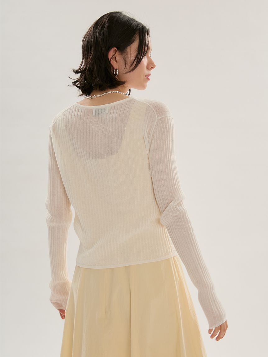 emmi atelier「リブシアーカーディガン」|カーディガン|