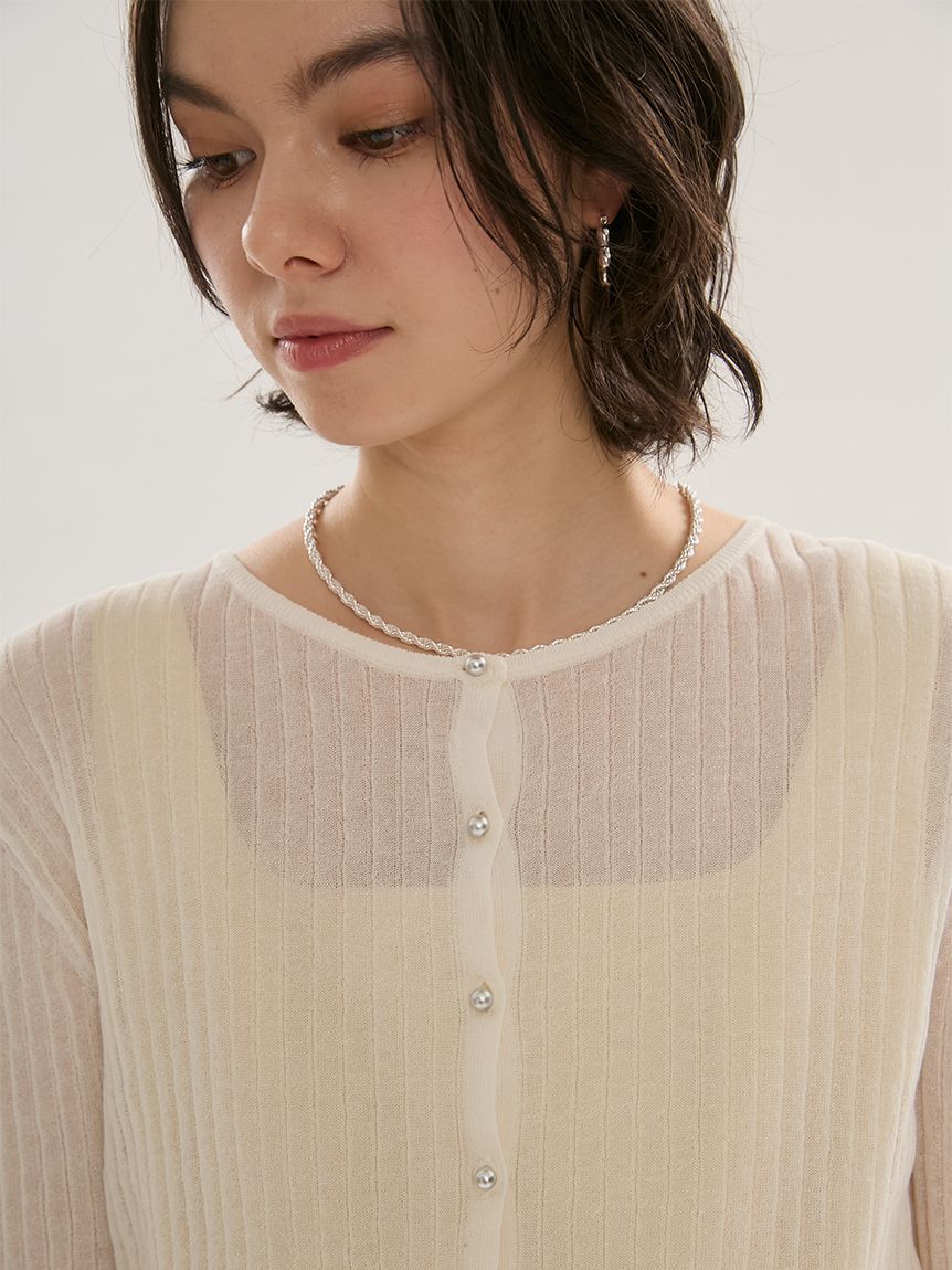 emmi atelier「リブシアーカーディガン」|カーディガン|