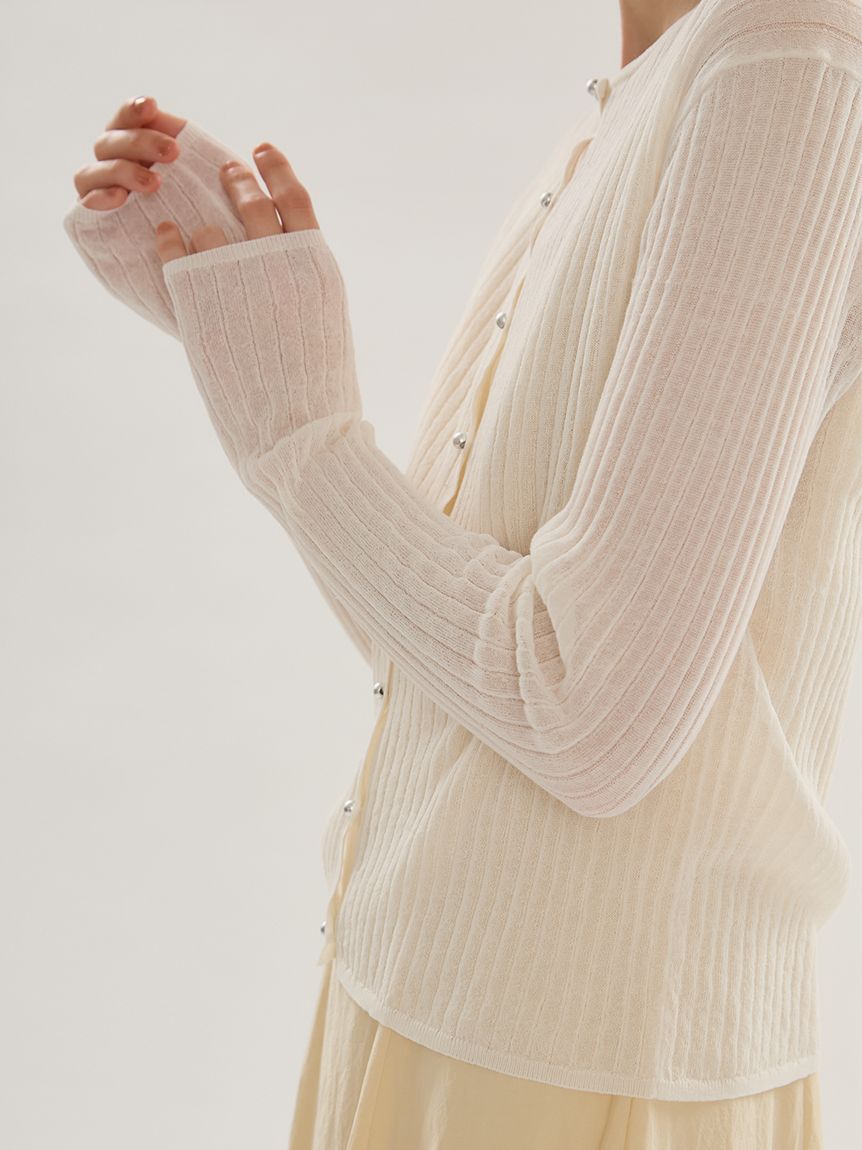 emmi atelier「リブシアーカーディガン」|カーディガン|
