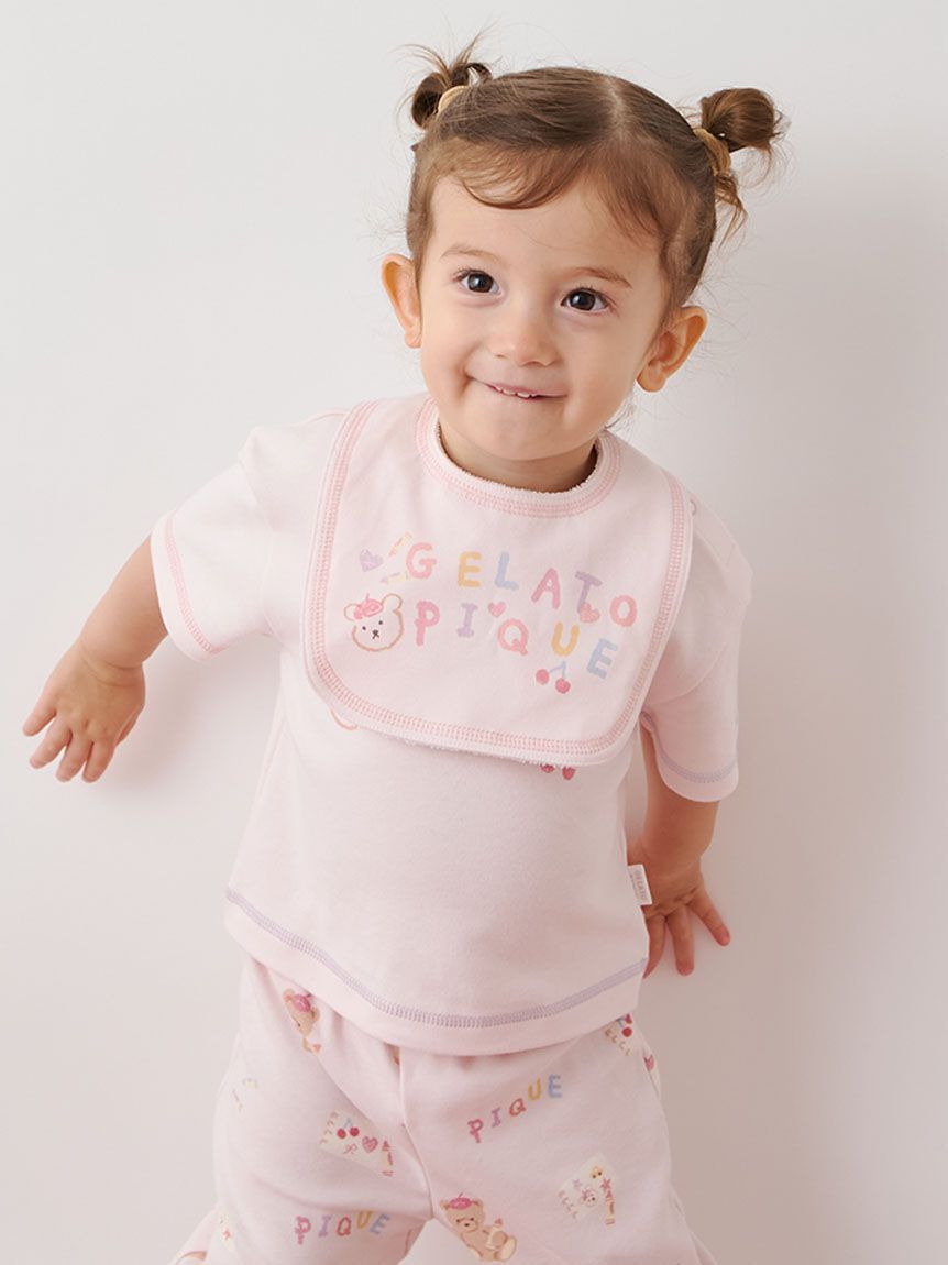 GELATO PIQUE KIDS & BABY「【ラッピング済み】【新生児】ドローイングベア柄2WAYオール&スタイSET」|その他ベビー用品|