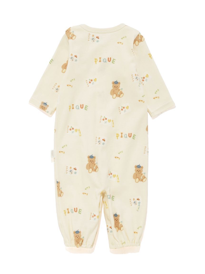 GELATO PIQUE KIDS & BABY「【ラッピング済み】【新生児】ドローイングベア柄2WAYオール&スタイSET」|その他ベビー用品|