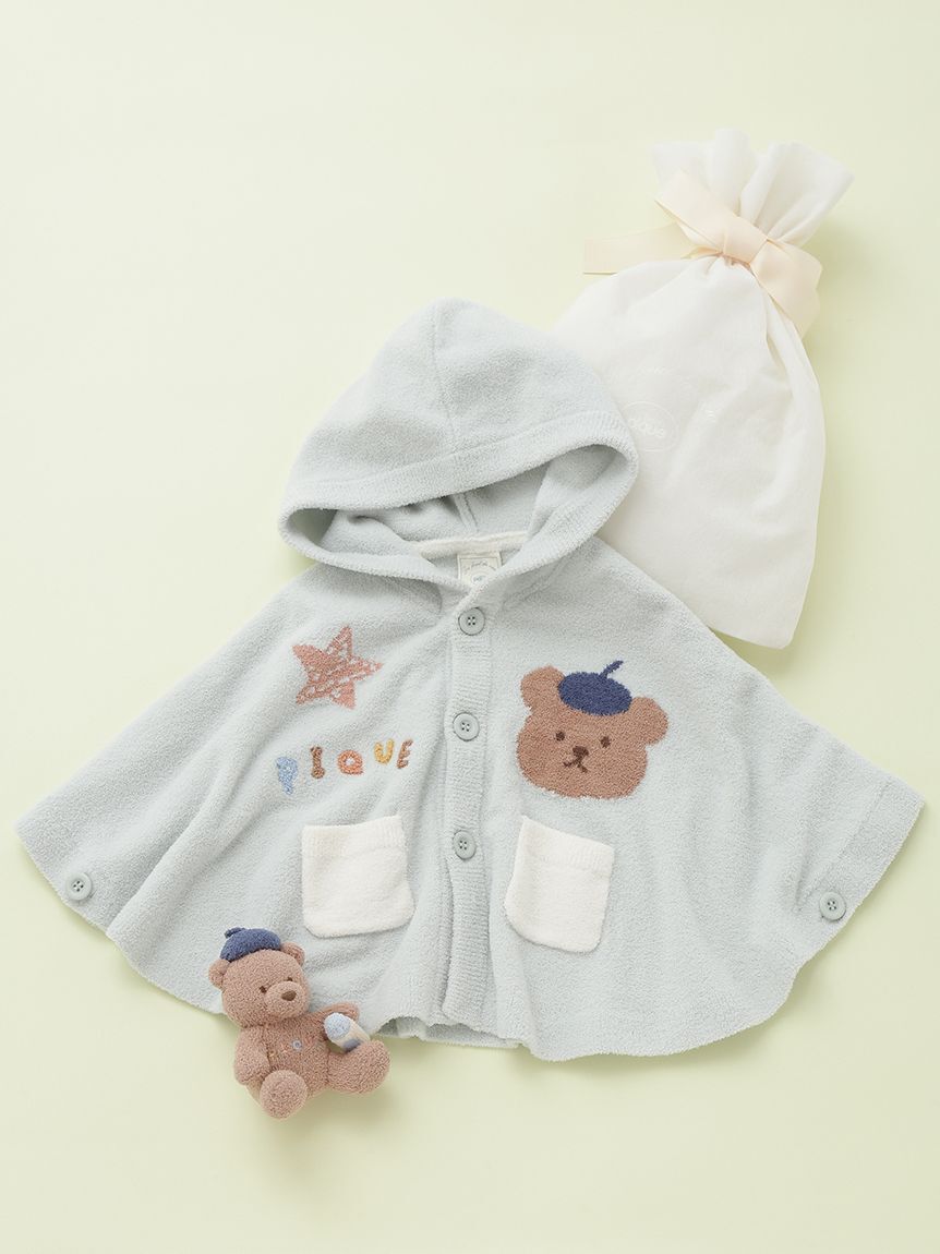 GELATO PIQUE KIDS & BABY「【ラッピング済み】【BABY】エアリーモコドローイングベアポンチョ&ベアラトルSET」|その他ベビー用品|MNT