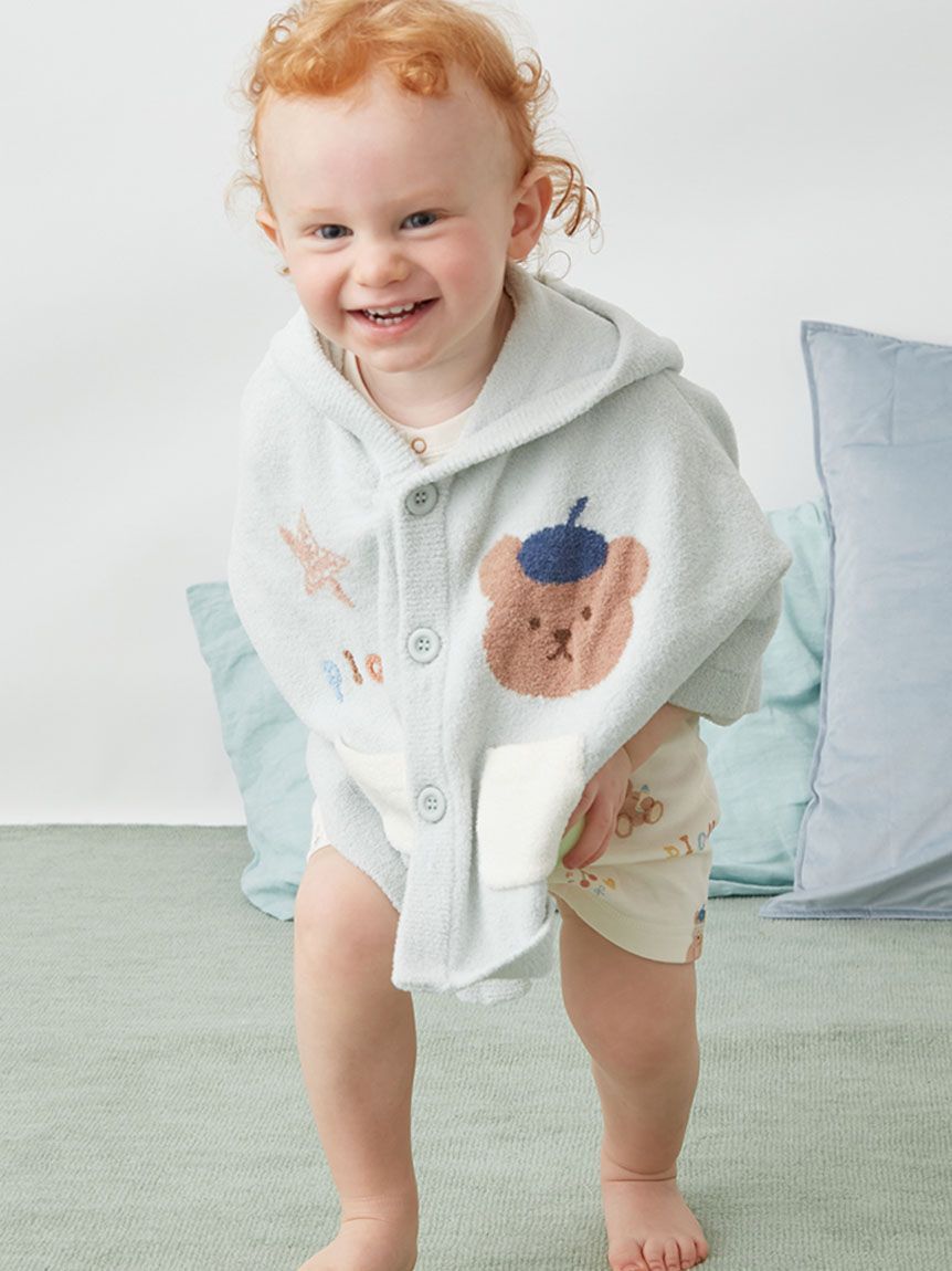 GELATO PIQUE KIDS & BABY「【ラッピング済み】【BABY】エアリーモコドローイングベアポンチョ&ベアラトルSET」|その他ベビー用品|