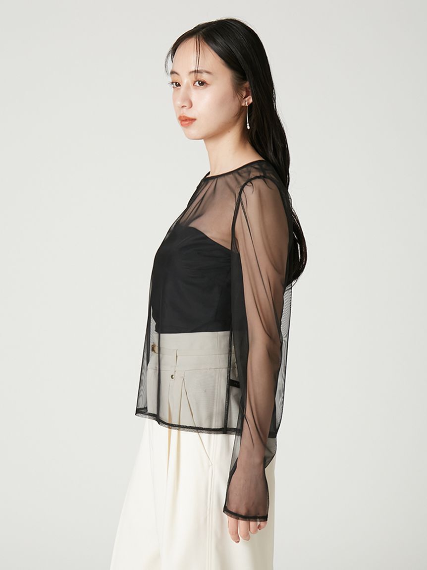 FRAY I.D「シアーチュールトップス」|Tシャツ・カットソー|