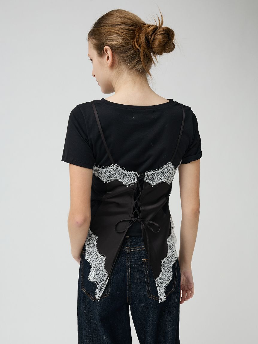 LILY BROWN「サテンキャミドッキングトップス」|Tシャツ・カットソー|