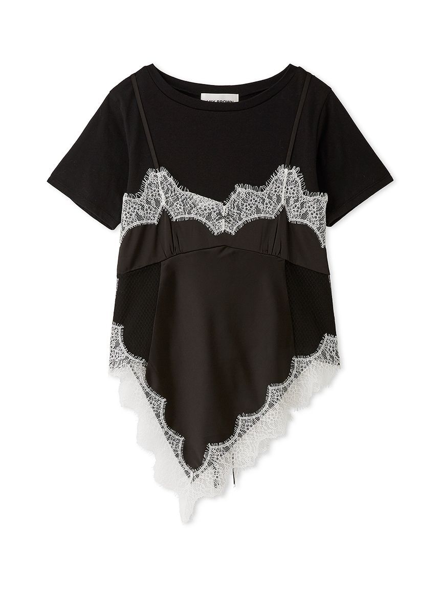 LILY BROWN「サテンキャミドッキングトップス」|Tシャツ・カットソー|
