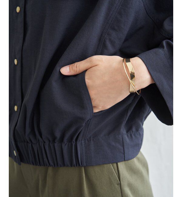 ikka「レーヨンナイロンツイルロールアップブルゾン」|ブルゾン・スタジャン|