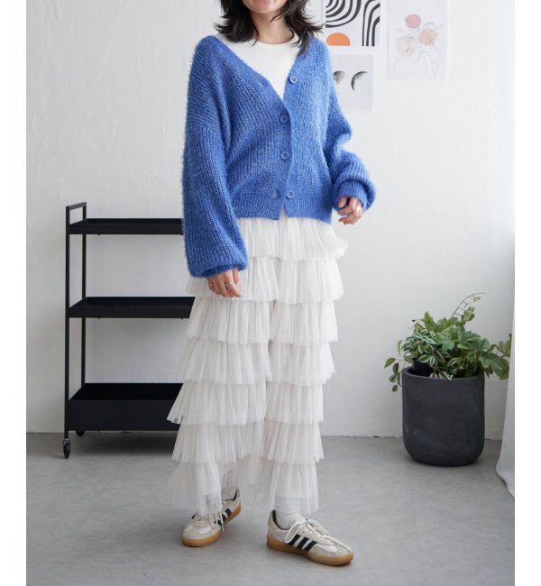 VENCE share style「ラメシャギーカーディガン」|カーディガン|