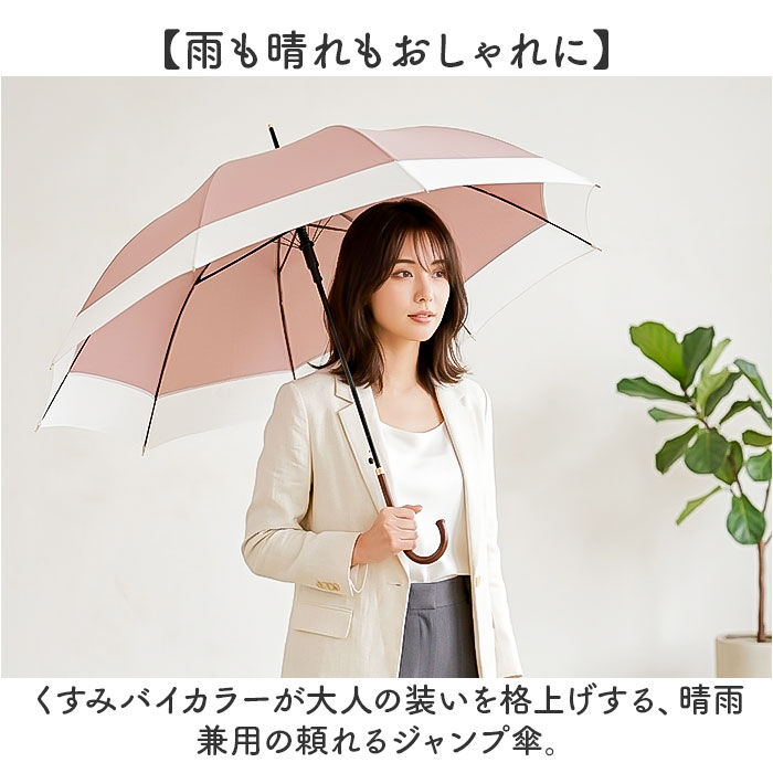BACKYARD FAMILY「ジャンプ傘 8本骨 60cm レディース 通販 雨傘 長傘 60センチ 晴雨兼用傘 女性 大人」|傘|