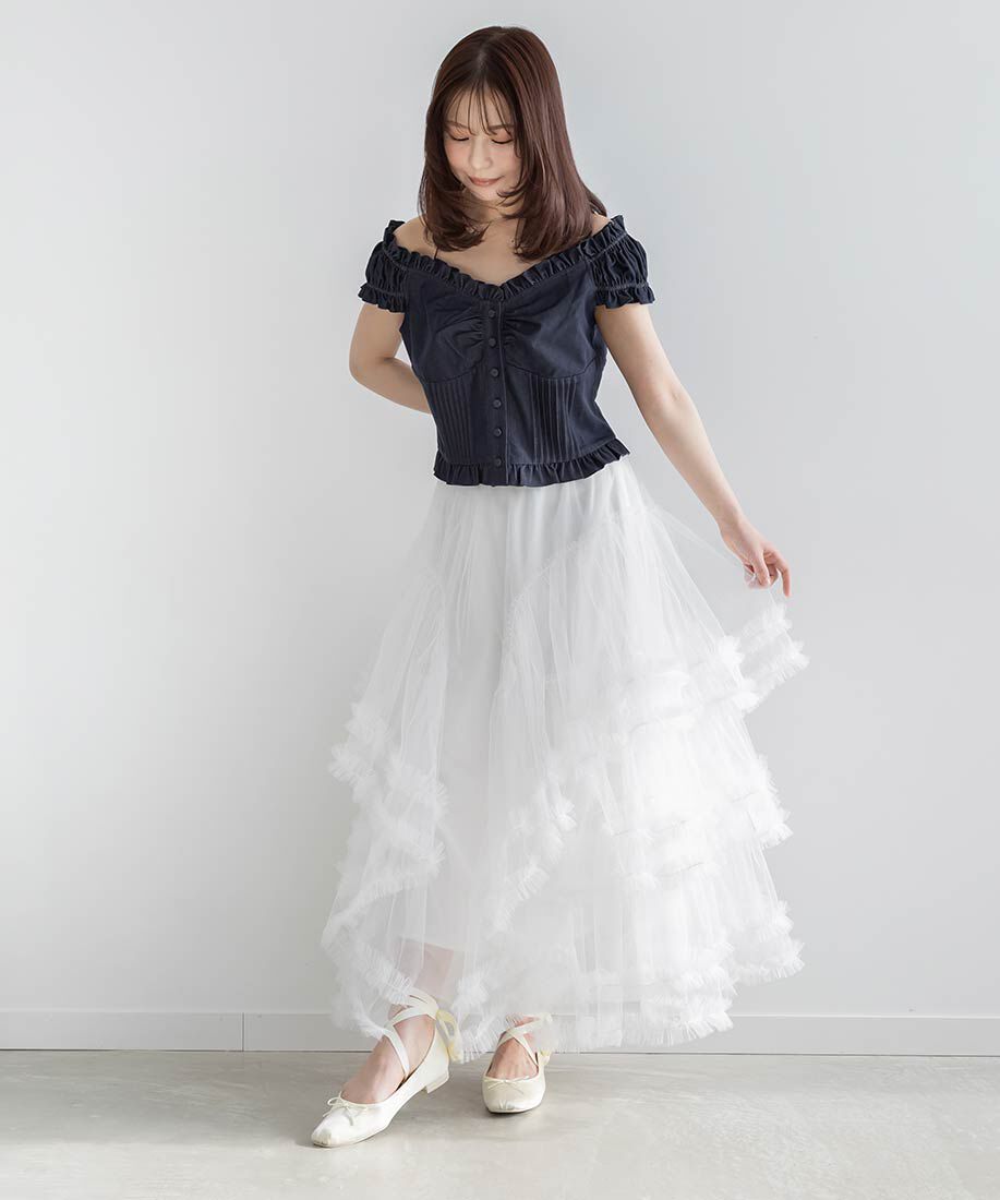  「【Tulip Collection】2WAY チューリップレースアップバレエシューズ」|パンプス|