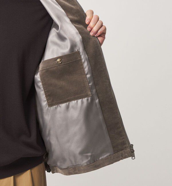 UNITED ARROWS green label relaxing「【別注】＜BARACUTA＞GLR ベロア コーデュロイ G4 ドライバーズジャケット ブルゾン」|ブルゾン・スタジャン|