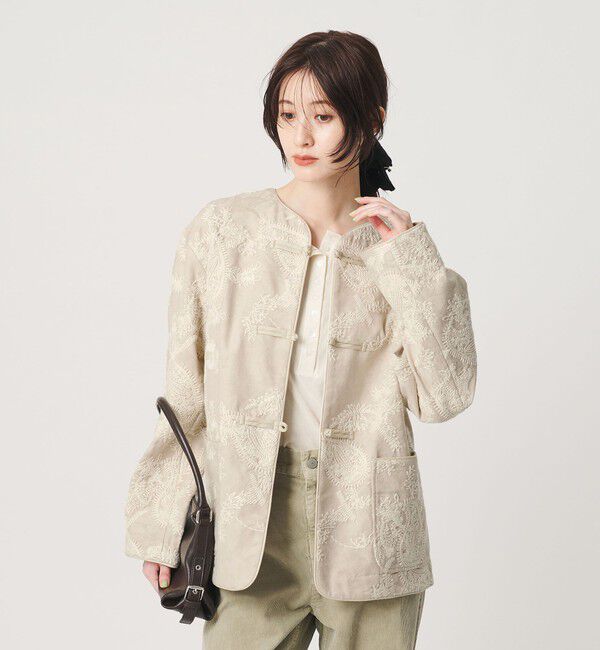 BEAUTY&YOUTH UNITED ARROWS「ジャガード ペイズリー エンブロイダリー ジャケット」|テーラードジャケット|