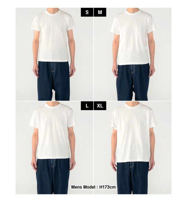 BEAMS「BEAMS｜【別注】Hanes / Mix Japan Fit 2Pack T-shirts｜半袖 クルーネック 2枚組｜丸胴編み 」|インナー|