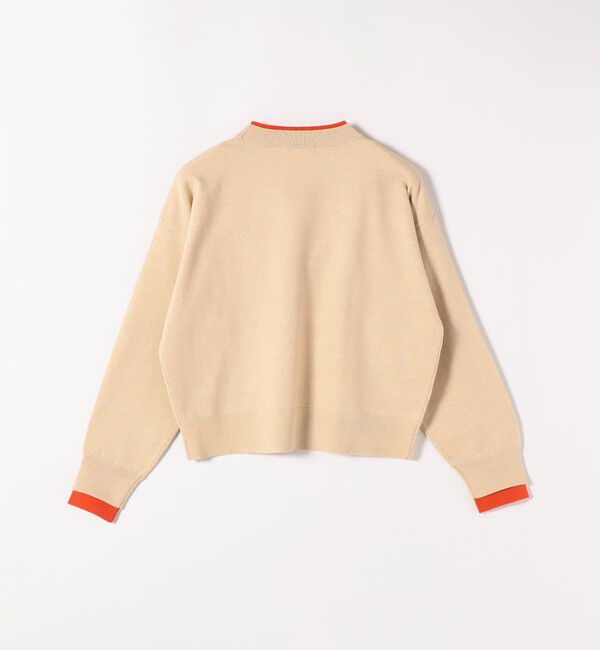 quaranciel「《予約》〈手洗い可能〉配色 レイヤードライク クルーネック ニット プルオーバー」|ニット・セーター|