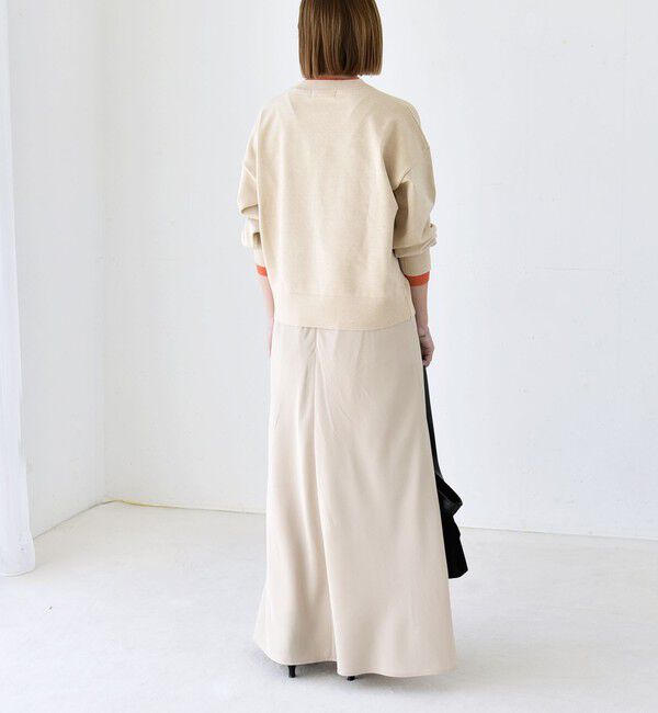 quaranciel「《予約》〈手洗い可能〉配色 レイヤードライク クルーネック ニット プルオーバー」|ニット・セーター|