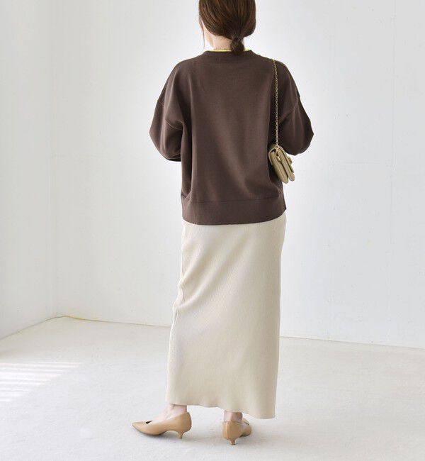 quaranciel「《予約》〈手洗い可能〉配色 レイヤードライク クルーネック ニット プルオーバー」|ニット・セーター|