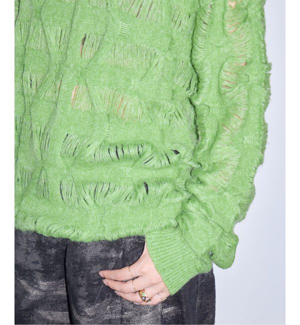  「TAAKK MOHAIR TEXTURED KNIT SWEATER TA26AW-KN044：ニット」|ニット・セーター|