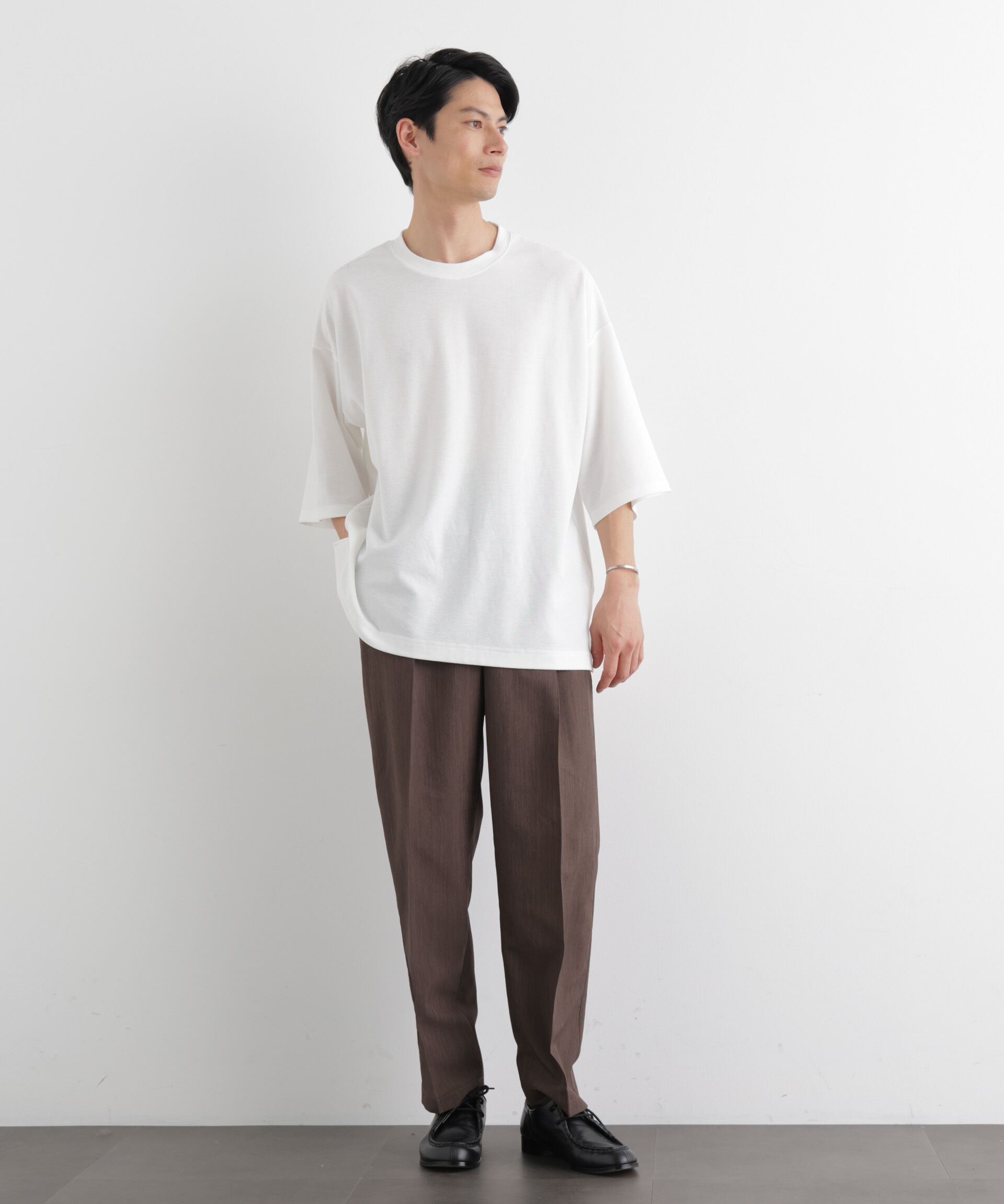 nano･universe「ストレッチフライス BIGTシャツ 半袖」|Tシャツ・カットソー|