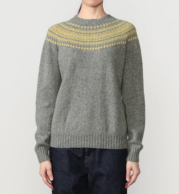 Morris & Sons「MORRIS & SONS | ジーロンラム チャンキーノルディックセーター WOMEN」|ニット・セーター|