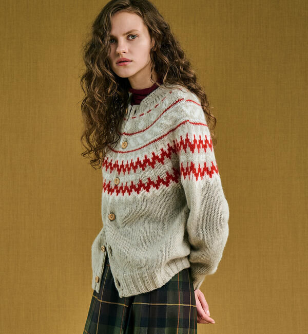  「MORRIS & SONS | チャンキーノルディックカーディガン WOMEN」|ニット・セーター|