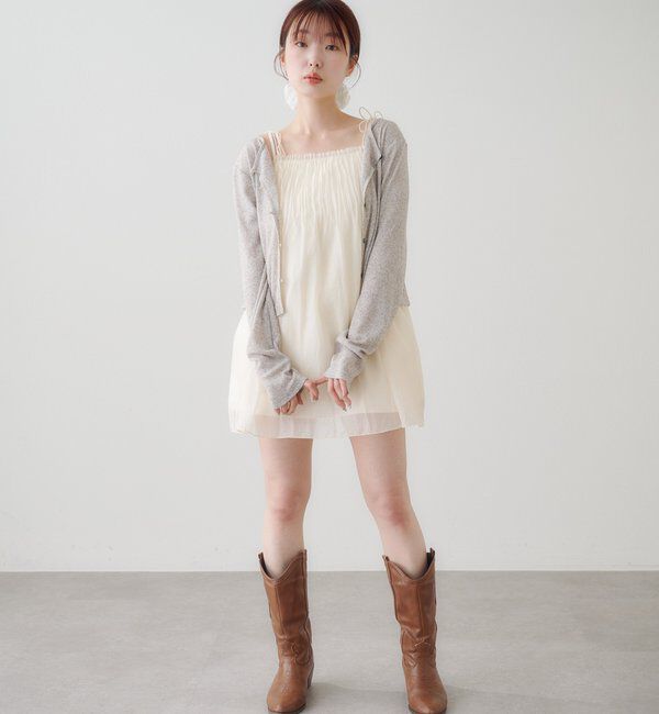  「【新色追加/前後2WAY】ラインストーンシアーカットソー　　」|Tシャツ・カットソー|