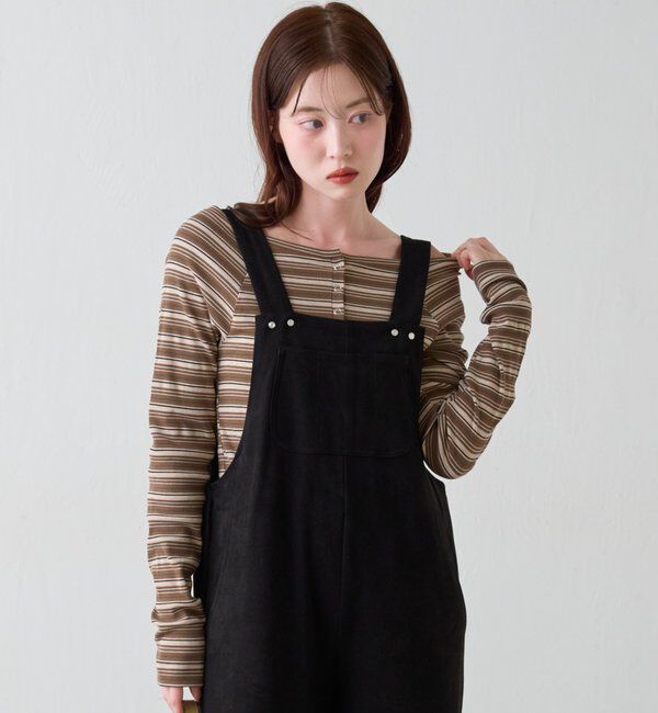  「【無地&ボーダー】オフショルリブtee」|Tシャツ・カットソー|
