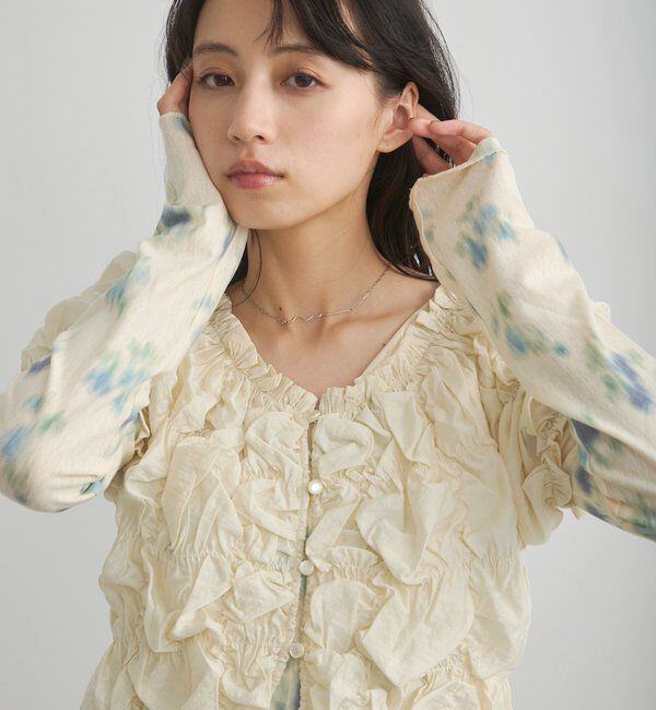  「【花柄&無地】ニュアンスブルームトップス」|Tシャツ・カットソー|