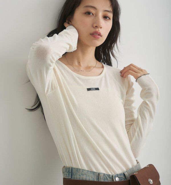  「【花柄&無地】ニュアンスブルームトップス」|Tシャツ・カットソー|