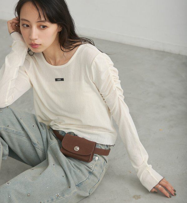  「【花柄&無地】ニュアンスブルームトップス」|Tシャツ・カットソー|