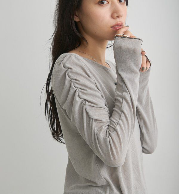  「【花柄&無地】ニュアンスブルームトップス」|Tシャツ・カットソー|