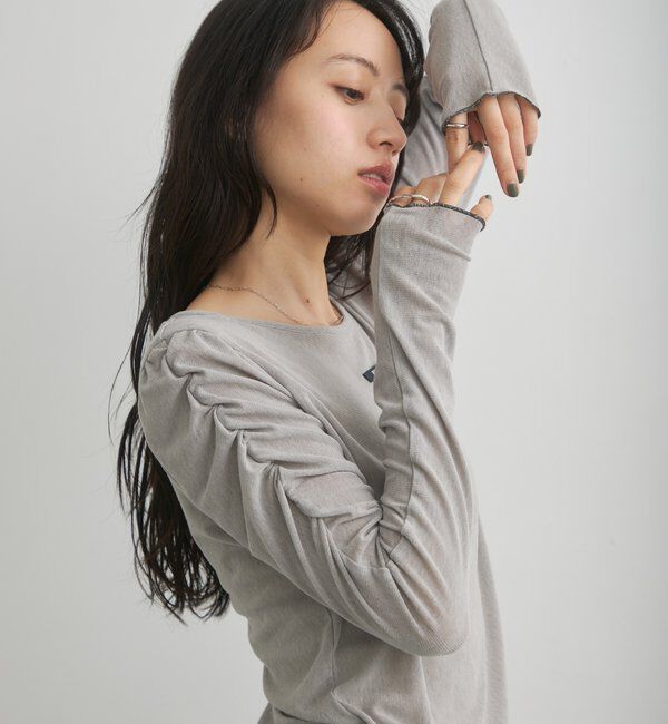  「【花柄&無地】ニュアンスブルームトップス」|Tシャツ・カットソー|