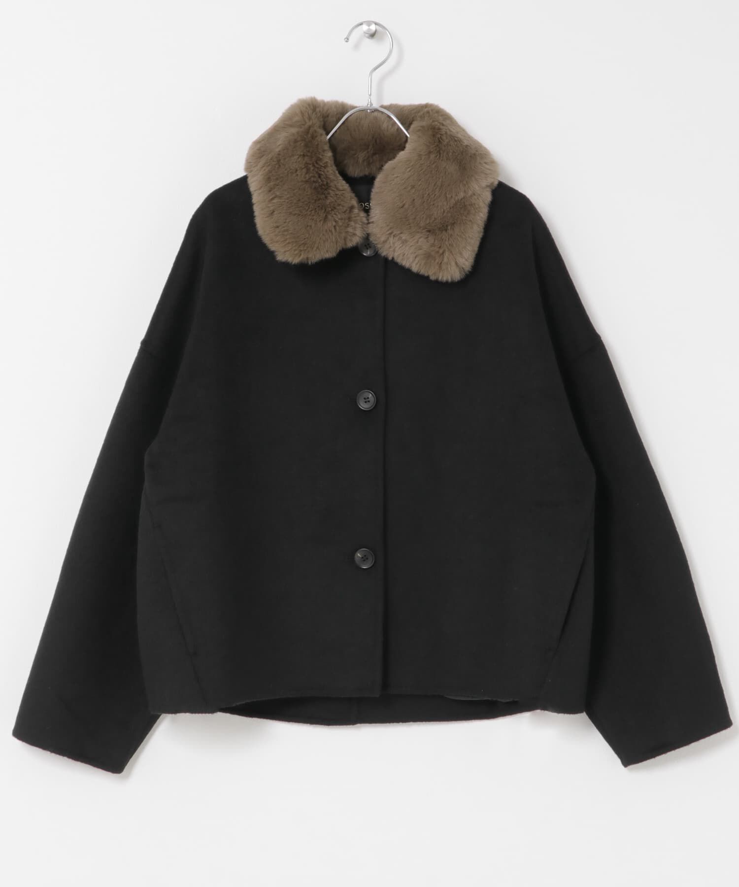 URBAN RESEARCH ROSSO「『WEB/一部店舗限定』2wayファーカラーリバーショートコート」|ノーカラーコート|