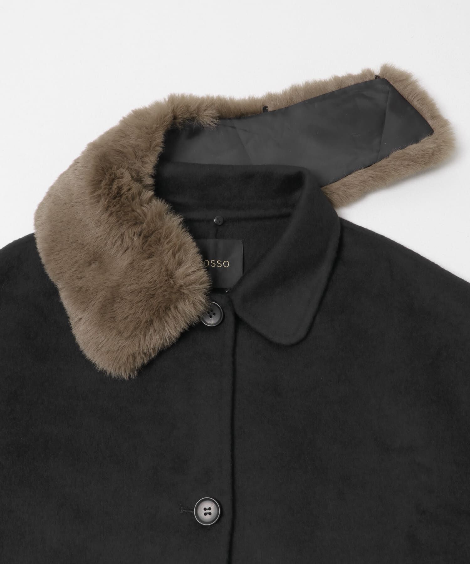 URBAN RESEARCH ROSSO「『WEB/一部店舗限定』2wayファーカラーリバーショートコート」|ノーカラーコート|