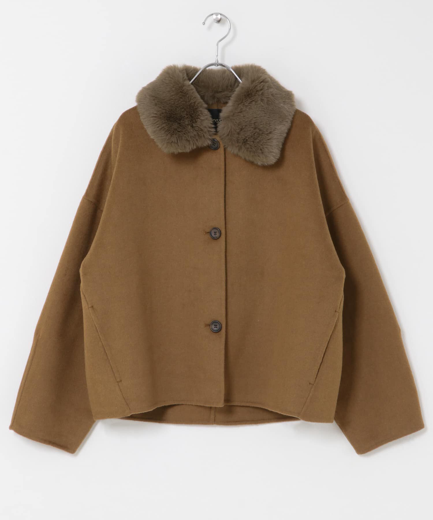 URBAN RESEARCH ROSSO「『WEB/一部店舗限定』2wayファーカラーリバーショートコート」|ノーカラーコート|