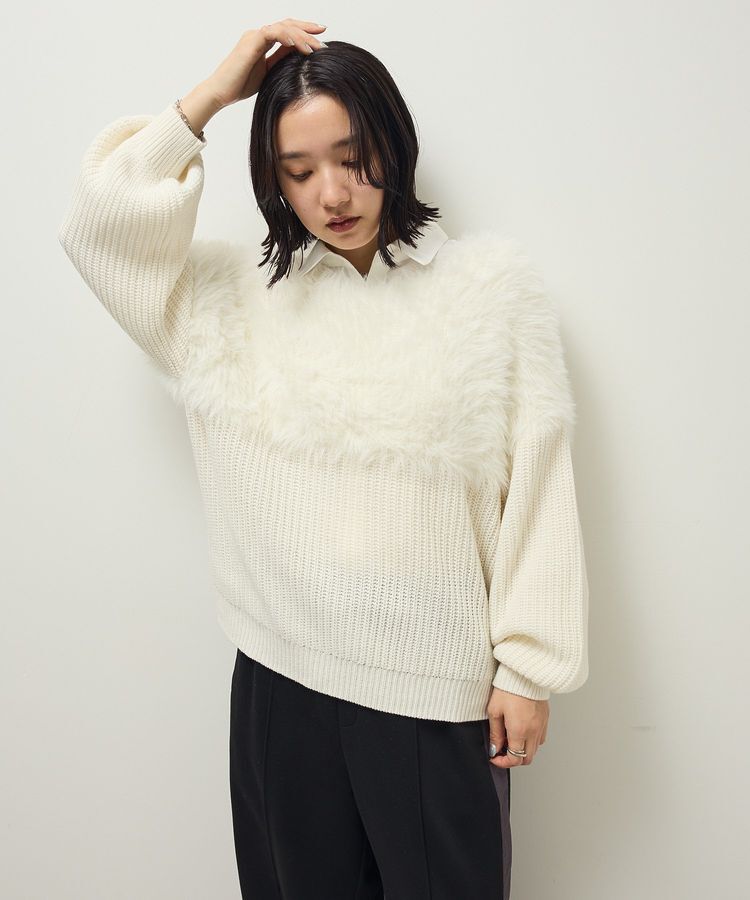Green Parks「・Petit Fleur シャギーキリカエニット」|ニット・セーター|