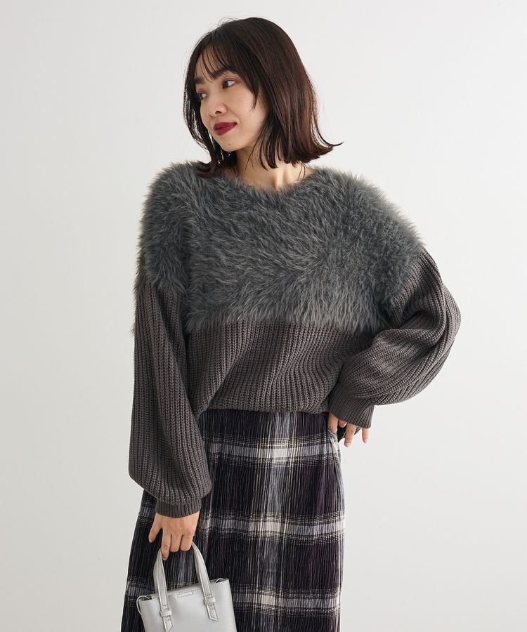 Green Parks「・Petit Fleur シャギーキリカエニット」|ニット・セーター|