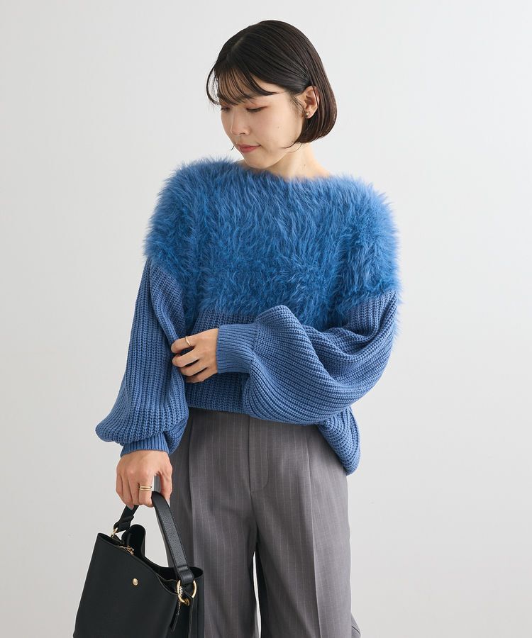 Green Parks「・Petit Fleur シャギーキリカエニット」|ニット・セーター|