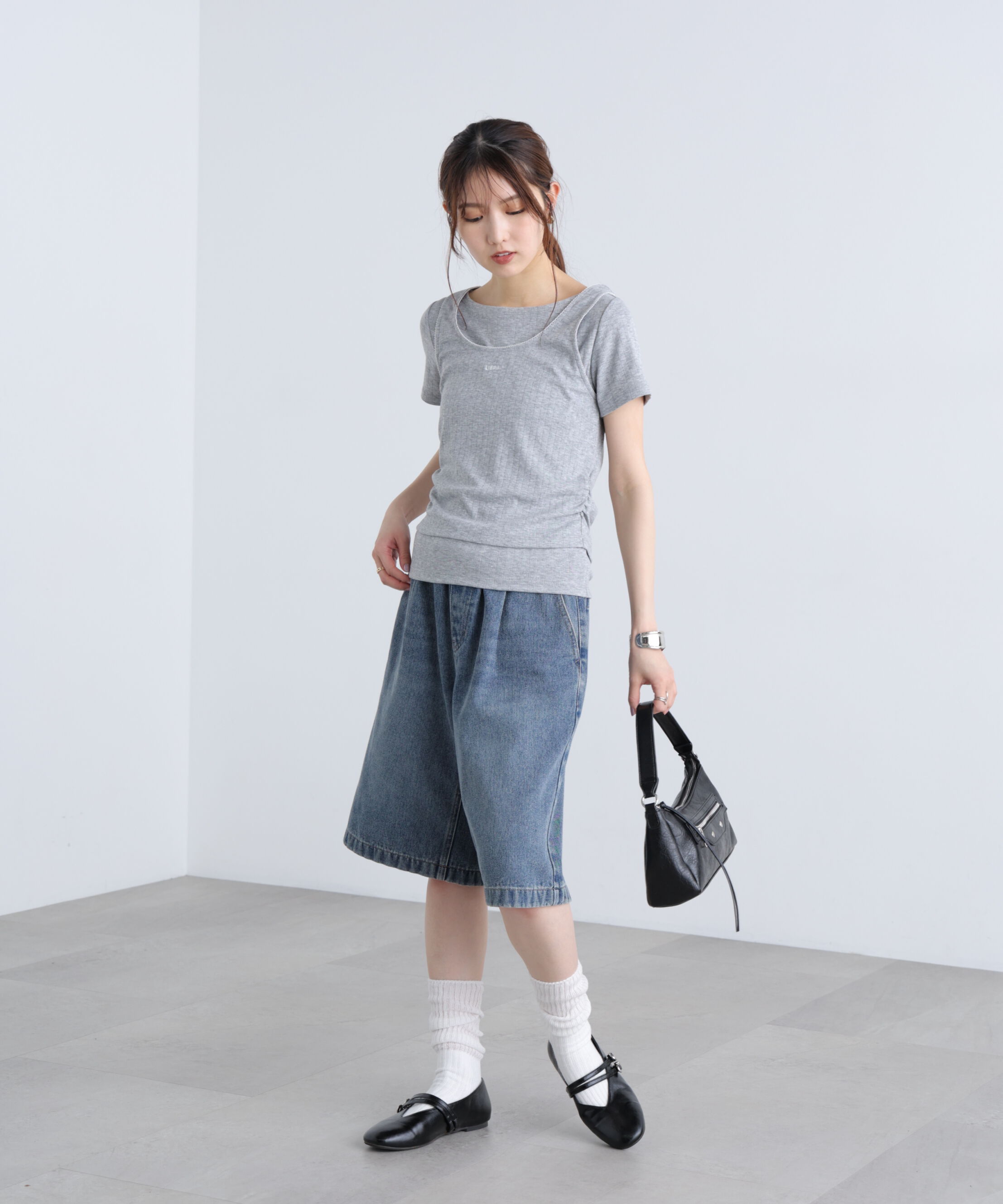  「針抜きテレコTシャツタンクセット」|Tシャツ・カットソー|