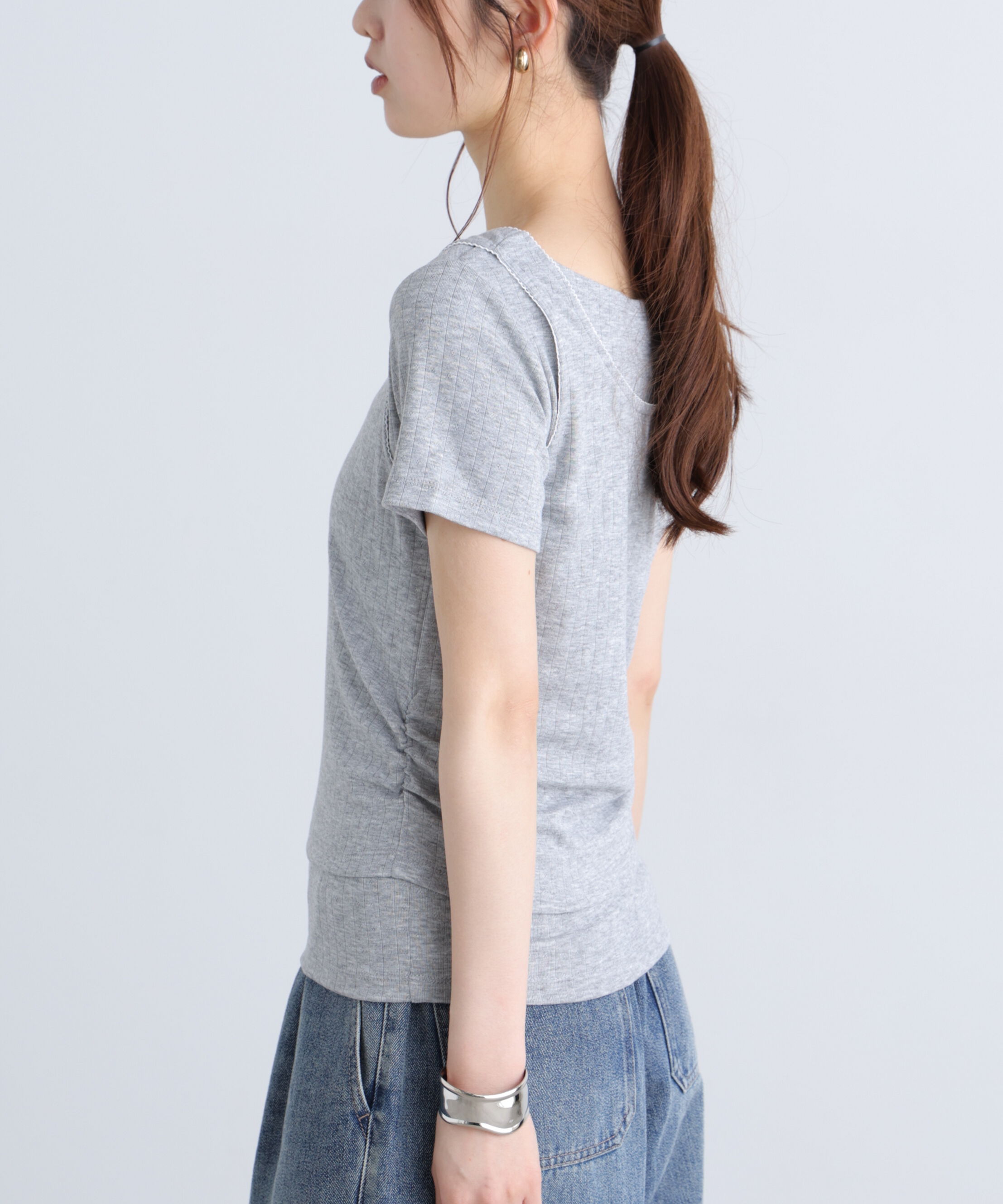  「針抜きテレコTシャツタンクセット」|Tシャツ・カットソー|
