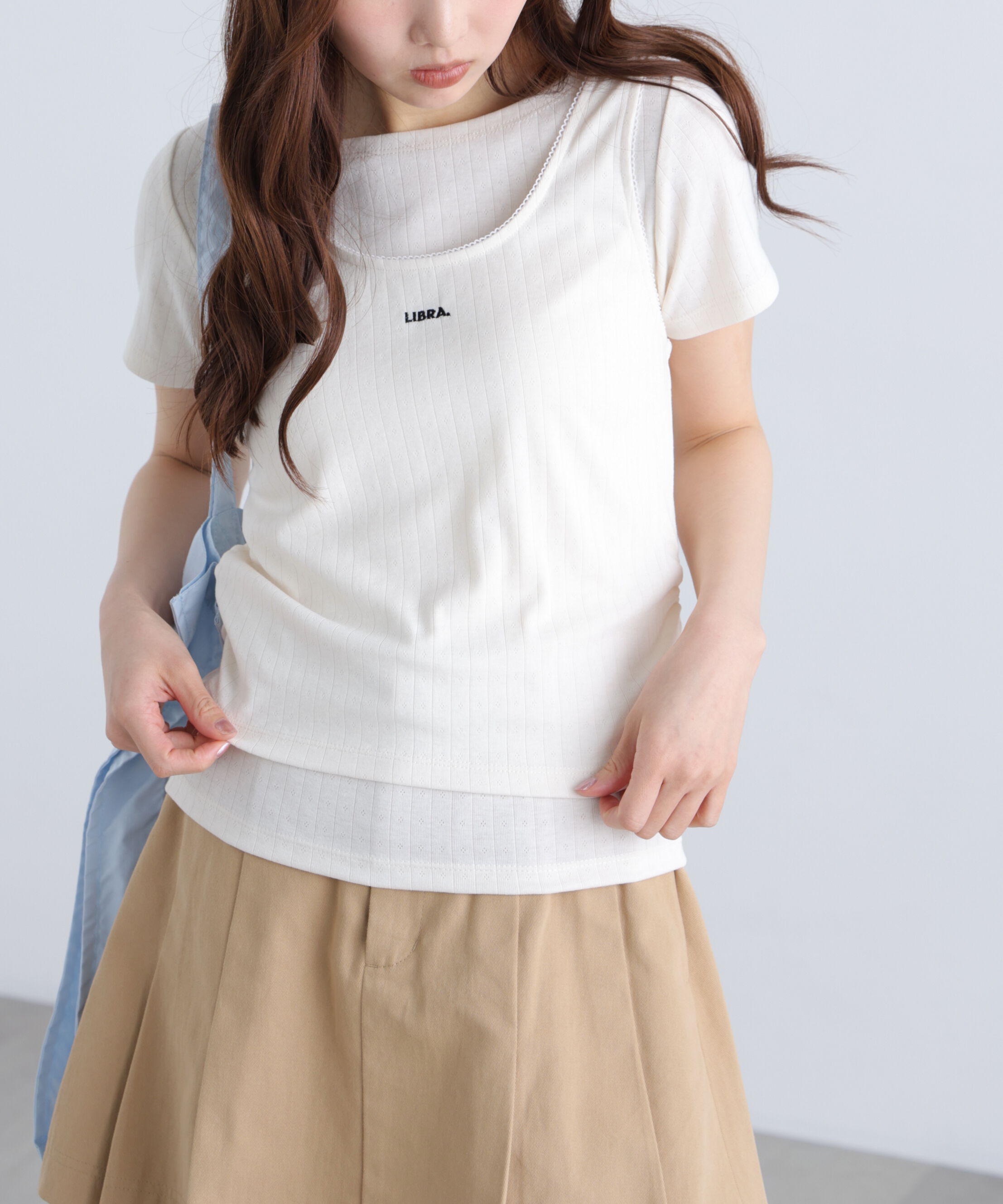  「針抜きテレコTシャツタンクセット」|Tシャツ・カットソー|