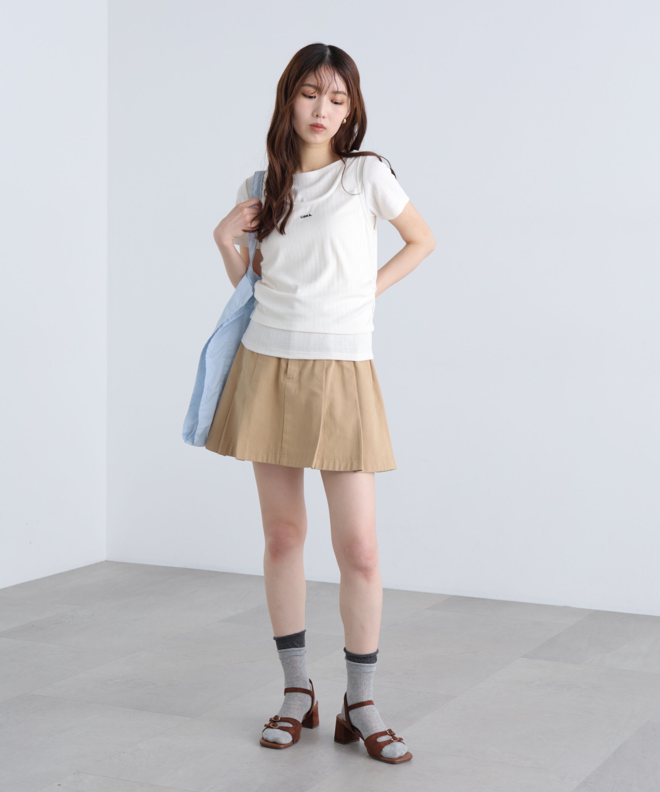  「針抜きテレコTシャツタンクセット」|Tシャツ・カットソー|