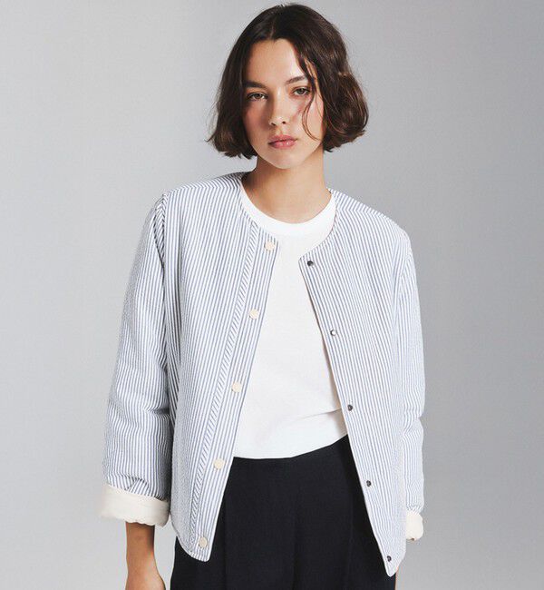 ECOALF「GABI リバーシブル ジャケット / GABI JACKET WOMAN」|ブルゾン・スタジャン|サックスブルー