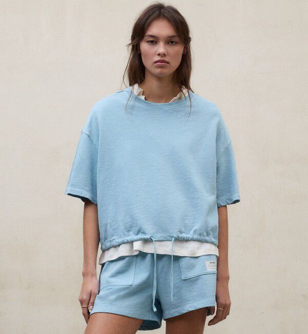 ECOALF「NEIVA スウェット Tシャツ / NEIVA T-SHIRT WOMAN」|Tシャツ・カットソー|ブルー
